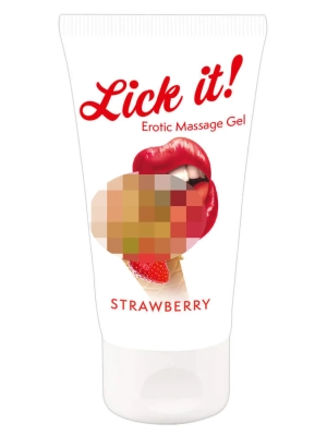 Jedlý lubrikant jahodový 50ml Lick it!