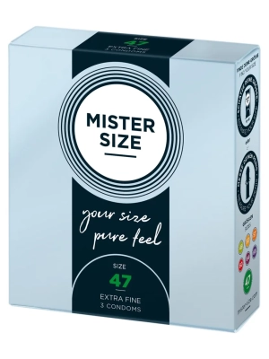 Tenký kondom Mister Size 47mm 3ks