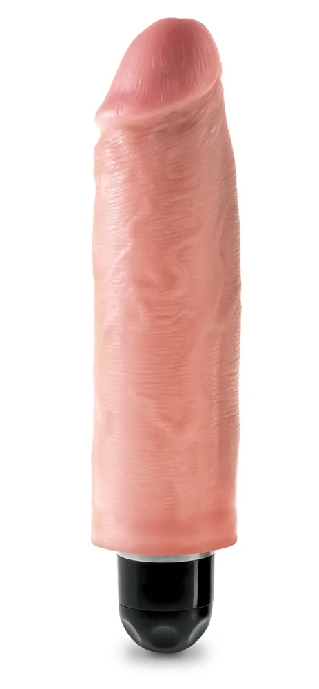 Vodotesný, realistický vibrátor Pipedream King Cock 6″ Vibrating Stiffy 15cm telová farba