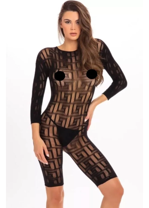 Průhledný krátký 3/4 catsuit Rene Rofe SL