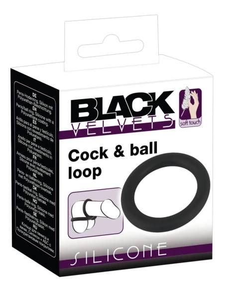 Elastický kroužek na penis a varlata 5cm Black Velvet