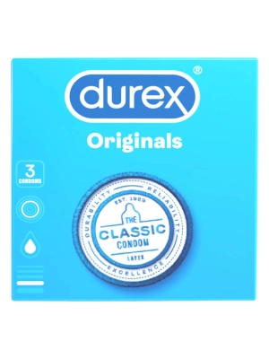 Durex klasické lubrikované kondomy (3 ks)