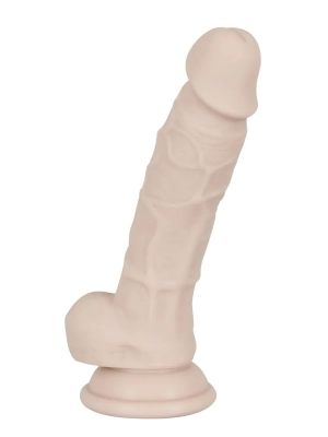 Realistický umělý penis s přísavkou střední