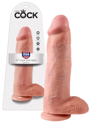 Dildo ve tvaru penisu s varlaty a přísavkou King Cock velké