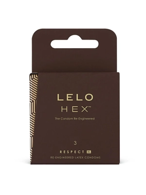 Velké kondomy LELO HEX Condoms Respect XL 3 ks