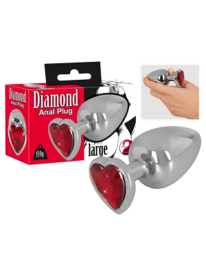 Anální kolík se šperkem Diamond anal plug 159g