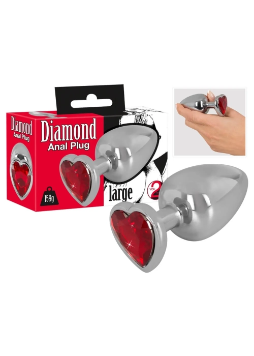 Anální kolík se šperkem Diamond anal plug 159g