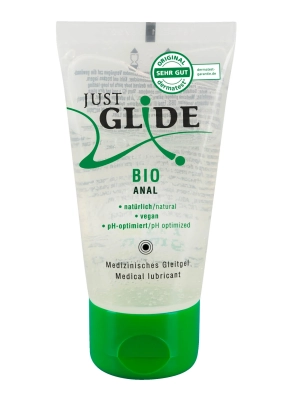 Anální veganský lubrikační gel na bázi vody Just Glide Bio ANAL 50ml