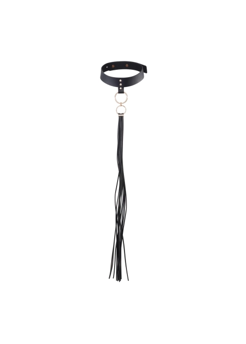 Obojek s třásněmi Bijoux Indiscrets Maze Tassel Chocker Black