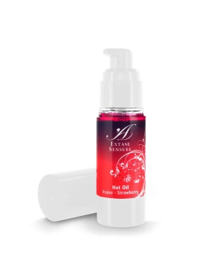 Extase Sensuel hot oil strawberry masážní olej s hřejivým účinkem jahodový 30ml