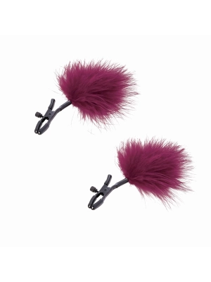 Skřipce na bradavky s peříčky S&M ENCHANTED FEATHER NIPPLE CLAMPS